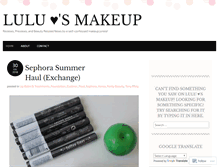 Tablet Screenshot of lululuvsmakeup.com